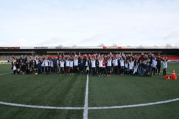 LEEUWARDEN , 16-11-2016 , Cambuur Stadion , G-voetbaldag , sfeerbeeld , teamfoto  foto: Henk Jan Dijks